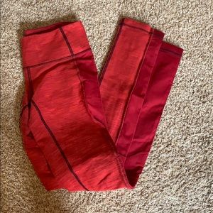 Red Lululemon Leggings